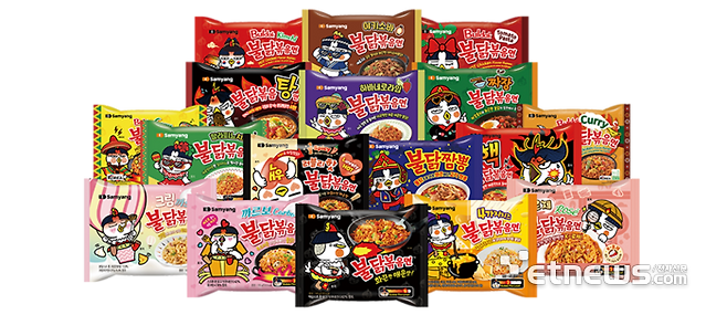 삼양식품 불닭 브랜드의 다양한 제품들.