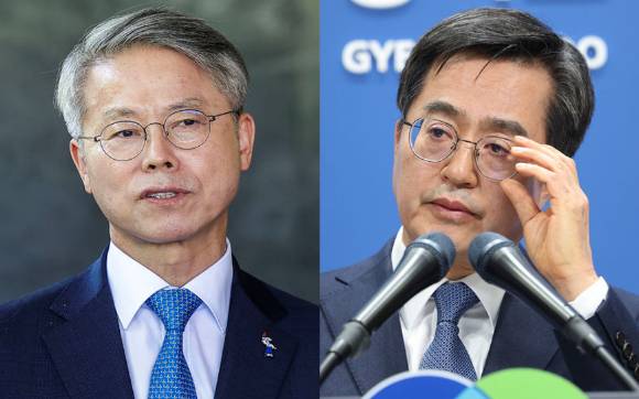 민형배 더불어민주당 의원(왼쪽), 김동연 경기도지사 [사진=뉴시스]
