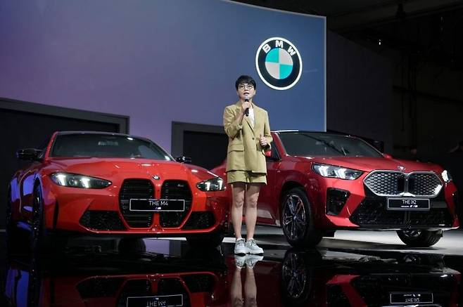 주양예 BMW 코리아 브랜드 총괄 본부장이 27일 BMW 최신 모델을 소개하고 있다.[사진=BMW그룹코리아]