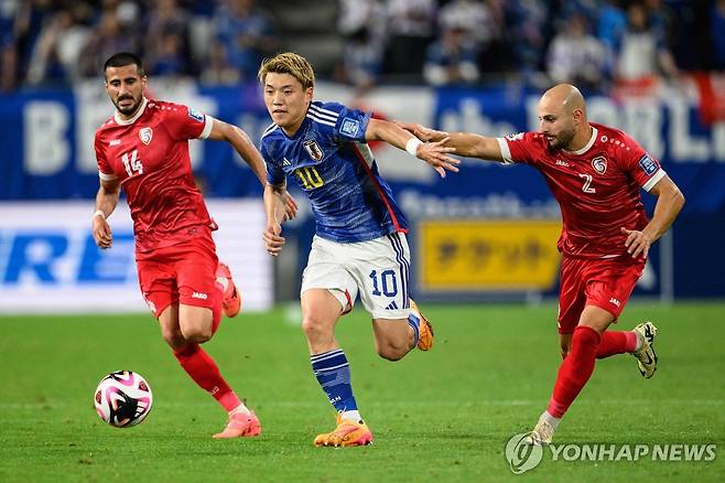 일본 도안 리쓰의 아시안컵 경기 장면 [AFP=연합뉴스]