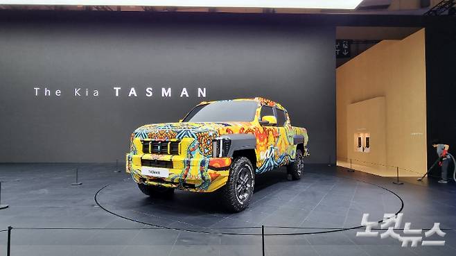 기아의 첫 정통 픽업트럭 '더 기아 타스만'. 윤준호 기자