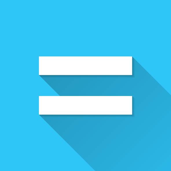 두 개의 대상이 서로 같다는 것을 나타낼 때 사용하는 기호 ‘=’를 '등호'라고 한다. 게티미지뱅크 제공