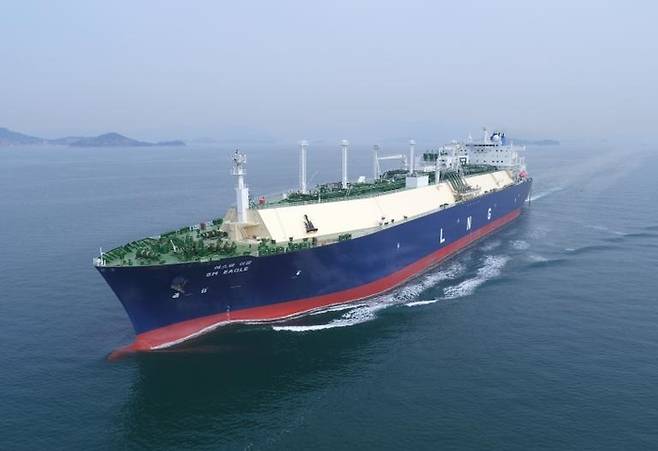 LNG 수송선 ‘SM 이글호’. 한국가스공사 제공