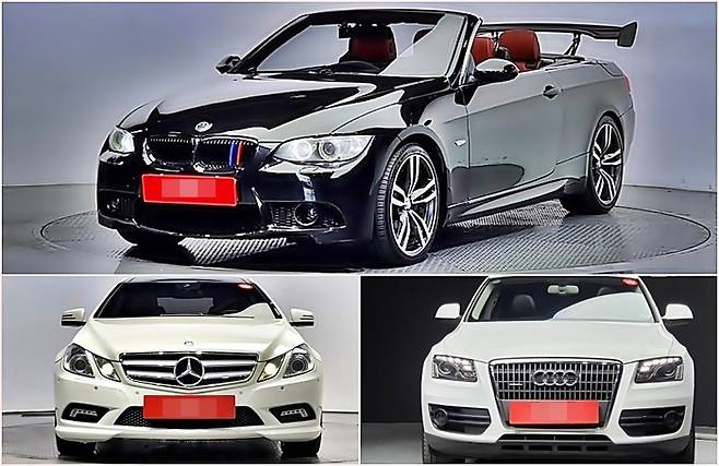 1000만원 미만에 살 수 있는 수입 중고차 [사진출처=엔카닷컴, 편집]