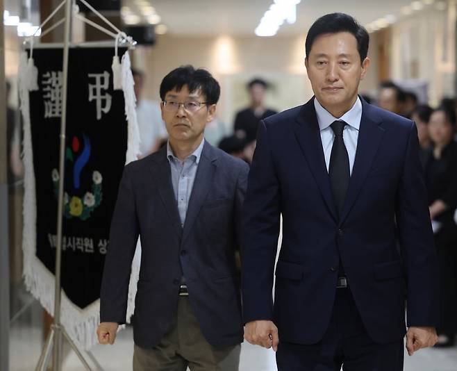 시청 직원 빈소 조문한 오세훈 서울시장 (사진=연합뉴스)