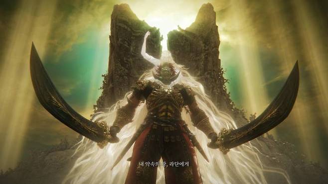 엘든 링 황금 나무의 그림자 속 라단과 위에 타있는 미켈라