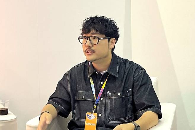 크리에이터 조매력(조장우·29)이 지난달 29일  '유튜브 팬페스트 코리아 2024' 행사가 열린 인천 중구 파라다이스시티에서 뉴시스와 인터뷰를 하고 있다. 2024.7.3. *재판매 및 DB 금지