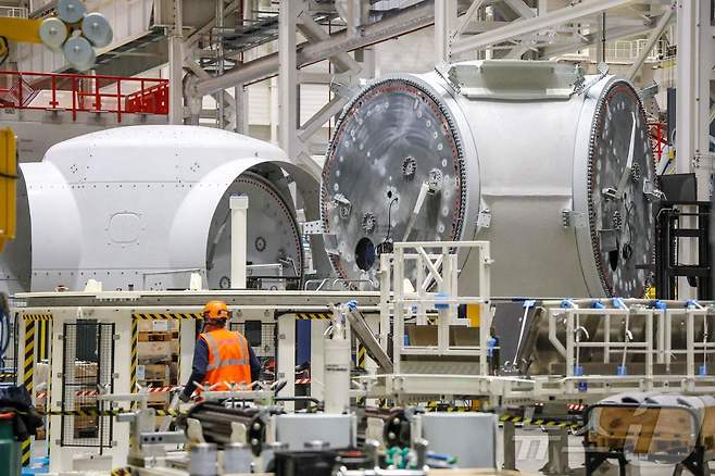 독일의 한 공장의 풍력터빈 <자료 사진> ⓒ AFP=뉴스1