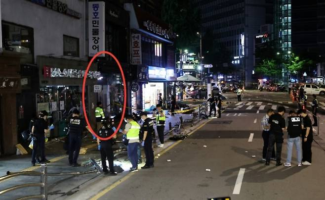 16명의 사상자가 발생한 서울 시청역 교차로 교통사고 현장. /사진=뉴스1