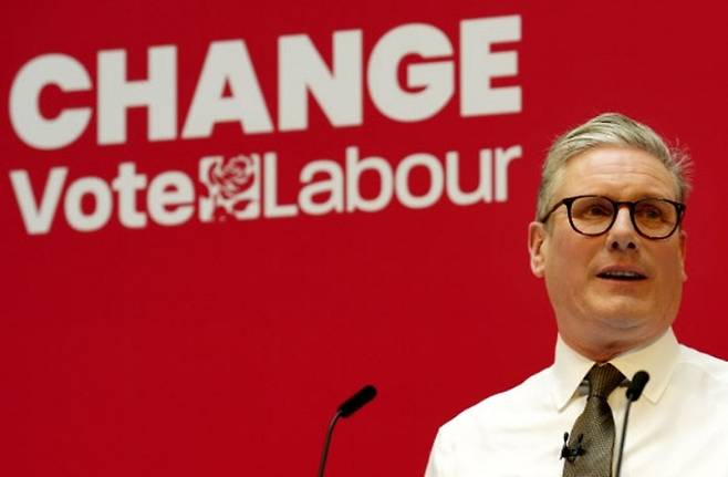 영국 노동당의 키어 스타머 대표. 노동당의 총선 승리로 차기 총리를 맡게 되었다. AP연합뉴스