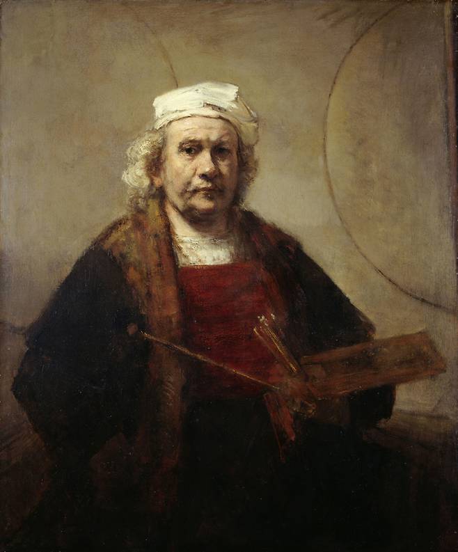 렘브란트, ‘팔레트와 붓을 든 자화상’, 1665년경, 영국 런던 켄우드 하우스