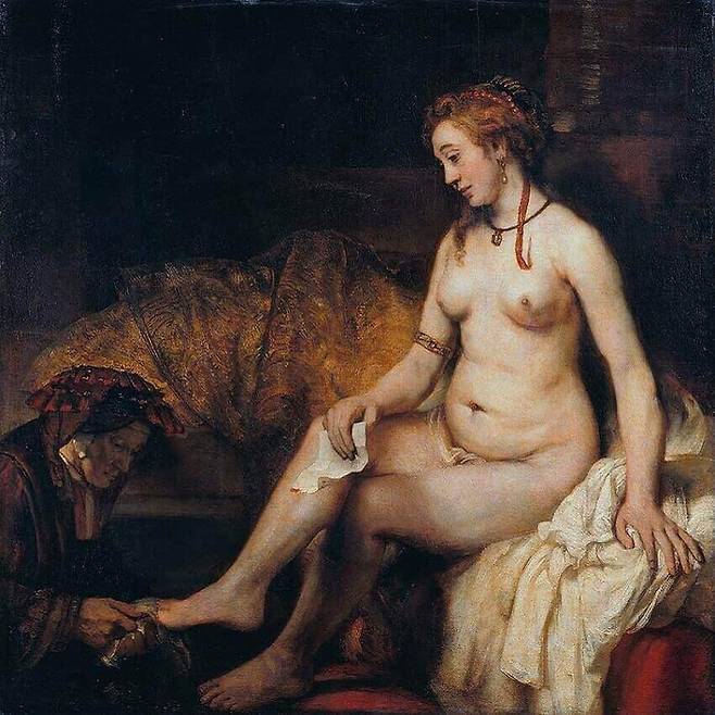 렘브란트, ‘다윗왕의 편지를 들고 있는 밧세바’, 1654, 프랑스 파리 루브르박물관