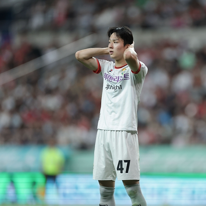 강원FC 양민혁 2024 K리그1 FC서울전(원정경기) 모습. 사진=한국프로축구연맹 제공