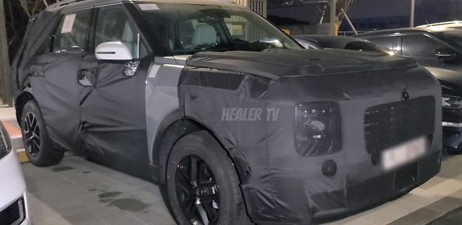 사진 : 현대차 팰리세이드 풀체인지 테스트카 (출처=힐러TV)