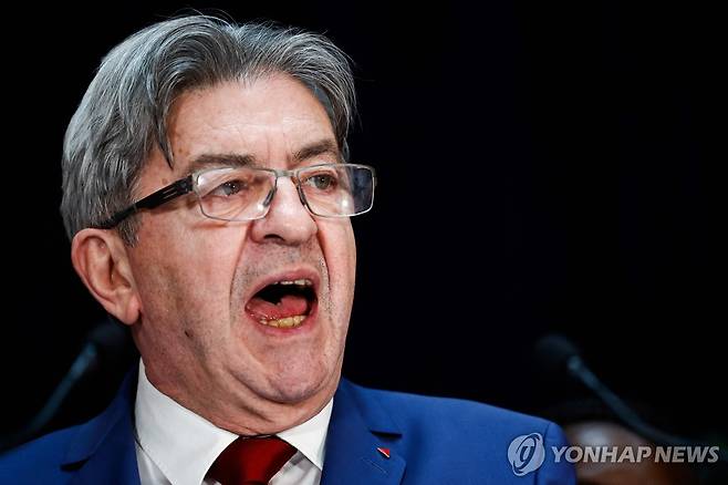 프랑스 좌파의 간판 멜랑숑 [AFP 연합뉴스. 재판매 및 DB 금지]