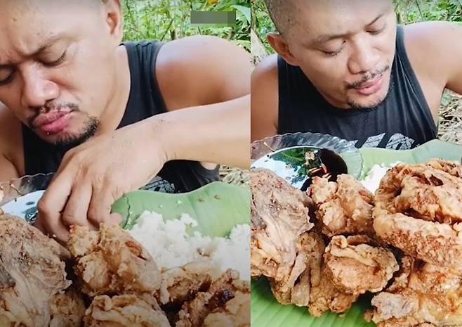 필리핀 먹방 인플루언서 동즈 아파탄이 치킨 먹방 다음날 심장마비로 숨졌다./페이스북