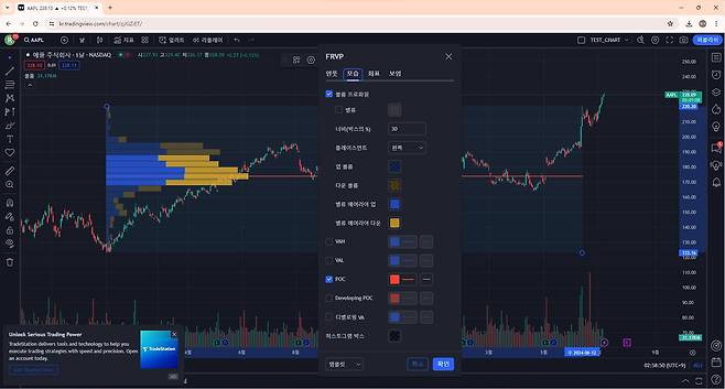 FRVP의 설정 중 모습 입력 부분. 시인성 및 가치 영역 기준선 표시가 가능하다. / 출처=IT동아