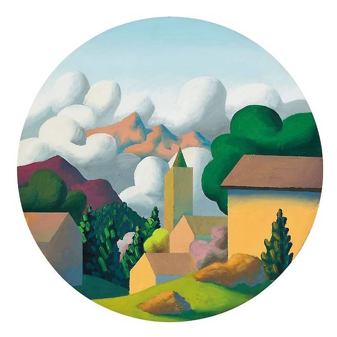 살보(1947~2015), Italian, <La Valle>, oil on canvas, ∅50cm, 1998, 1억 2000만원~2억원 *재판매 및 DB 금지