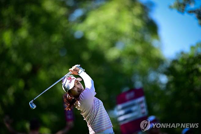 최혜진의 에비앙 챔피언십 최종 라운드 경기 모습 [AFP=연합뉴스]