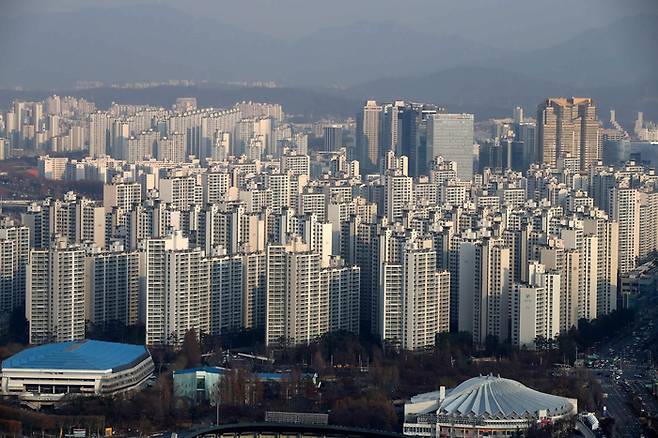 서울 강남·송파구 아파트 단지 전경. 매경DB