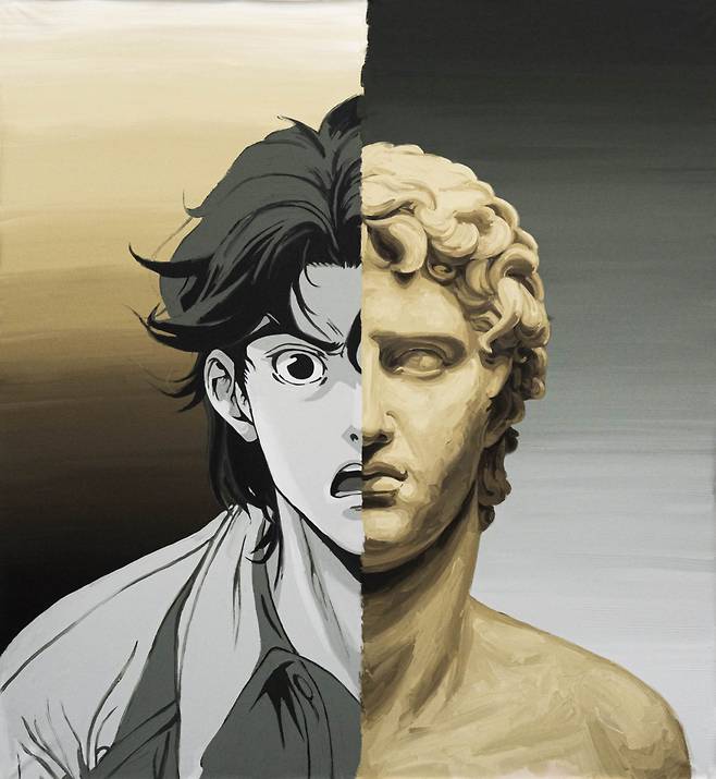 다니엘 아샴의 ‘Fractured Idols XVII’(2024). [롯데뮤지엄]