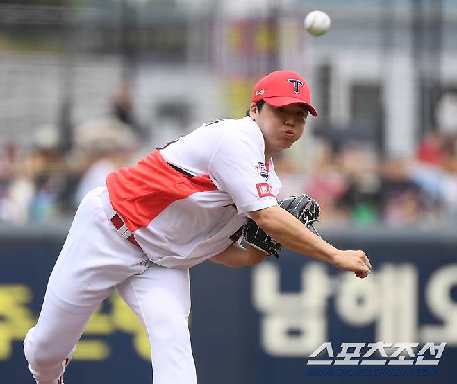 23일 광주 기아 챔피언스필드에서 열린 한화와 KIA의 DH1차전. 선발 투수로 등판한 KIA 황동하. 광주=정재근 기자 cjg@sportschosun.com/2024.6.23/