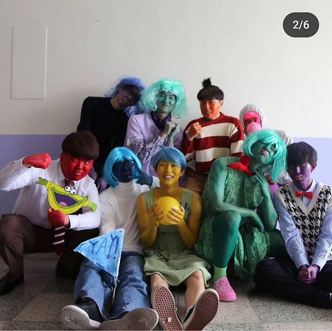 영화 인사이드아웃2를 표현한 모습. /의정부고등학교학생자치회 인스타그램