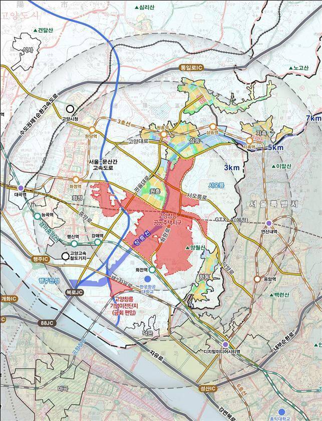 고양창릉 신도시 기업이전단지 위치도. /LH
