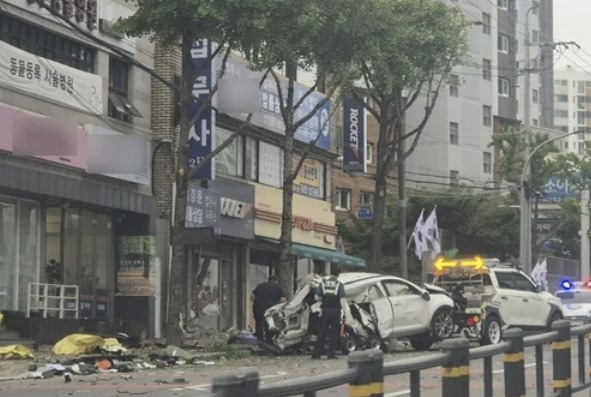 대구 동구 신천동 사고 현장 모습 [사진 = 연합뉴스]