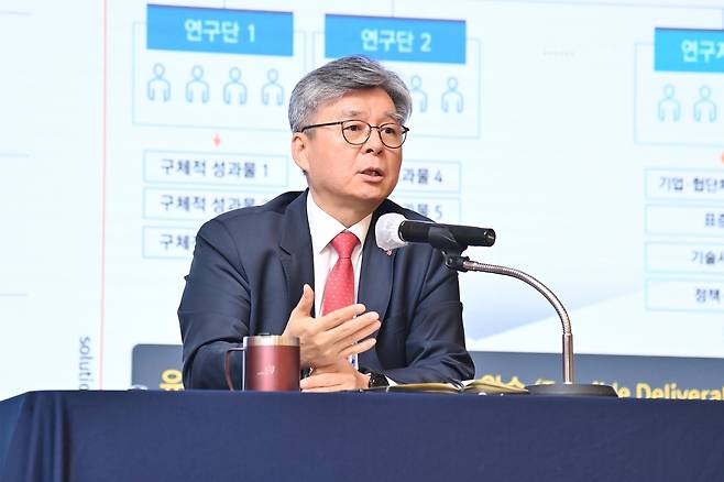 기자간담회 하는 오상록 KIST 원장 [KIST 제공. 재판매 및 DB 금지]