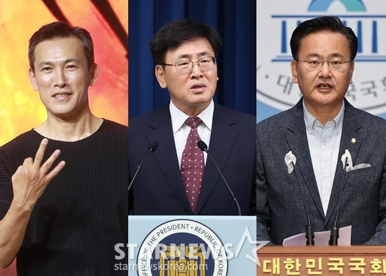 유오성(왼쪽부터), 과기부 장관 후보자 유상임 교수, 유상범 국회의원/사진=스타뉴스, 뉴스1