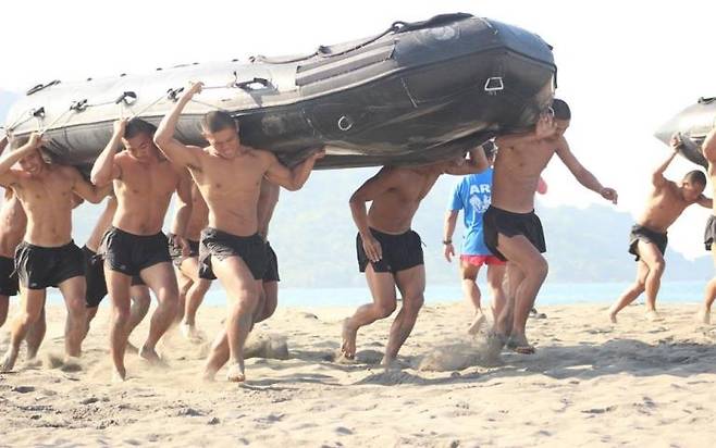 대만 해군 육전대 훈련 [대만 해군 육전대 페이스북 캡처. 재판매 및 DB 금지]