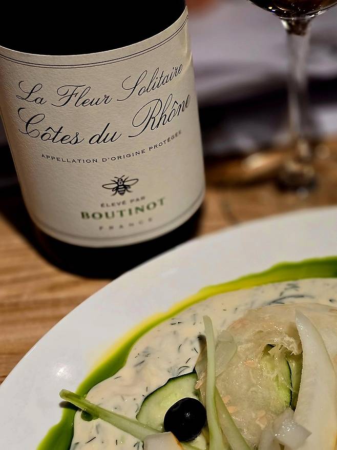 도멘 부티노 라 플뢰르 솔리테르 꼬뜨 뒤 론 블랑.&nbsp; 최현태 기자