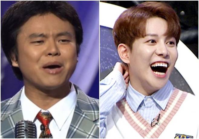 개그맨 정철규/ 가수 박경 [사진출처=KBS 방송화면 캡처/MBC]