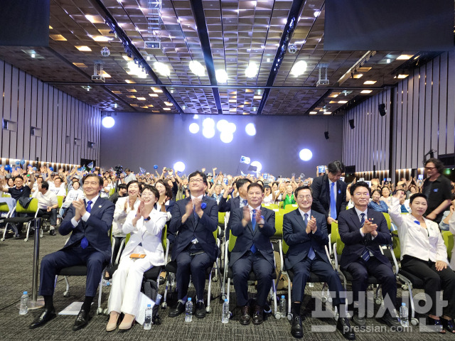 ▲20일 오후 경기 수원컨벤션센터에서 '조국혁신당 제1차 전국당원대회'가 진행 중이다. ⓒ프레시안(전승표)