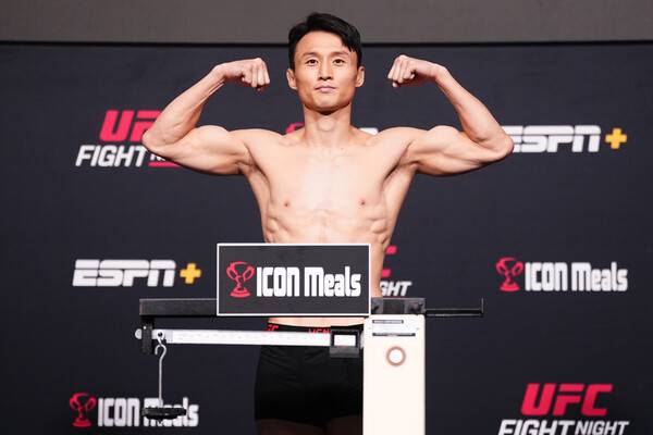 20일(이하 한국시간) 미국 네바다주 라스베이거스 UFC 에이펙스에서 열린'UFC 파이트나이트: 레모스 vs 잔디로바'에 출전하는 최두호. 사진┃UFC