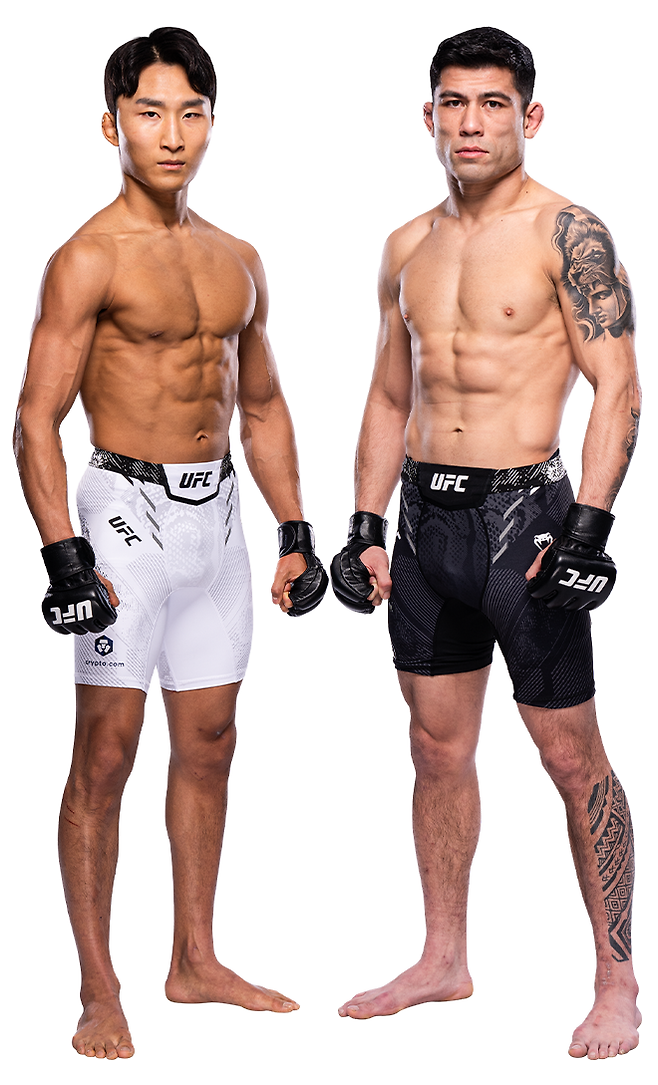 RTU 시즌1 우승자 이정영(왼쪽), 종합격투기 10연승 하이더 아밀 UFC on ESPN 60 프로필. 사진=TKO