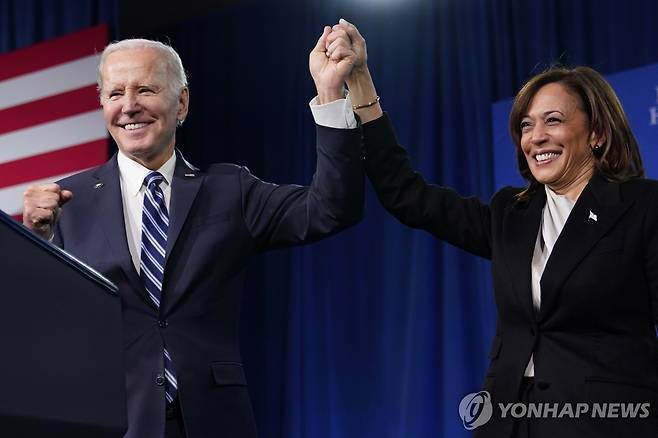 미국 바이든 대통령과 해리스 부통령 [AP 연합뉴스 자료사진. 재판매 및 DB 금지]