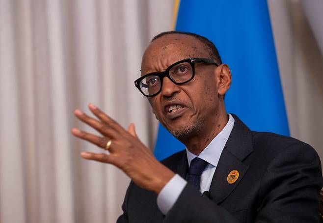 지난 6월 4일 서울 강남구 한 호텔에서 폴 카가메 르완다 대통령이 본지와 인터뷰를 하고 있다. /김지호 기자