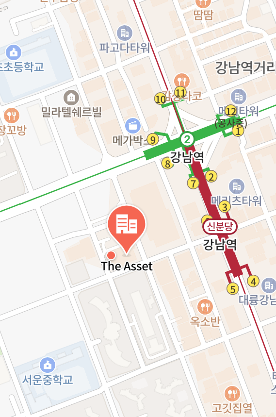 더 에셋 강남 위치[사진=네이버 지도 갈무리]