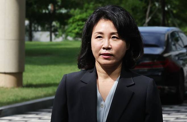더불어민주당 이재명 전 대표의 배우자 김혜경씨가 지난 10일 오전 경기도 수원시 영통구 수원지방법원에서 열리는 공판에 출석하고 있다.ⓒ연합뉴스