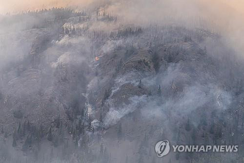 산불 발생한 캐나다 서부  [브리티시컬럼비아주 산불방재청 제공. 로이터=연합뉴스. 재판매 및 DB 금지]