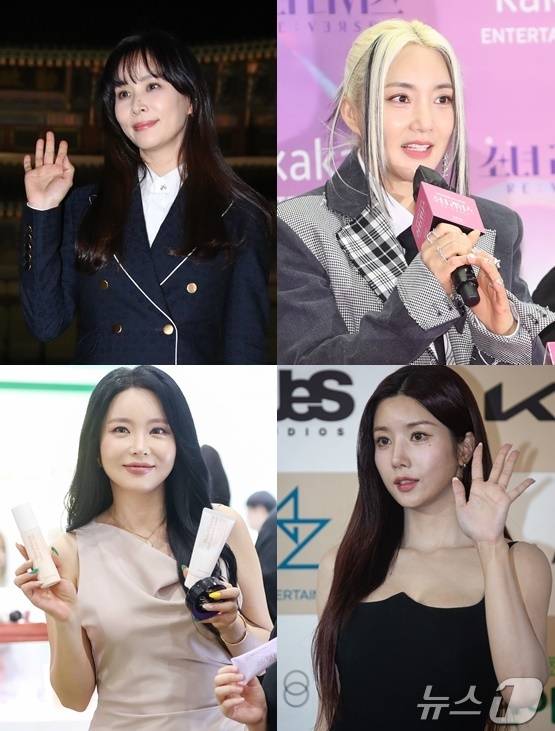 서울 성동구 송정동 건물 투자한 연예인들. (왼쪽 위부터 시계방향으로) 고소영 바다 권은비 홍진영.ⓒ News1 DB.