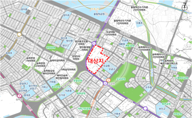 서울 송파구 오금현대아파트. [사진 제공=서울시]