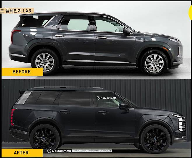 현대차 '팰리세이드 풀체인지' 예상도 (출처 : 뉴욕맘모스)