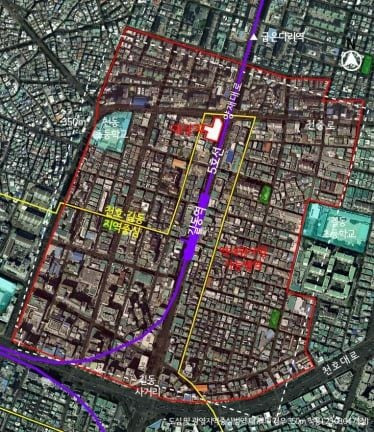 길동역 역세권 활성화 사업(길동 386의 5 일대) 위치도/서울시 제공