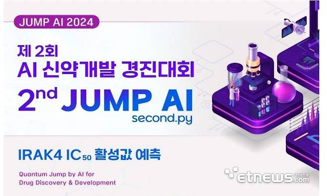 제2회 AI 신약개발 경진대회 'JUMP AI(.py) 2024 포스터