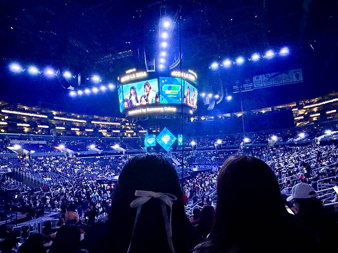 케이콘 공연장의 해외 한류팬들