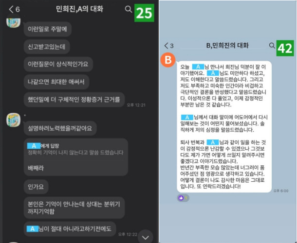 민희진 어도어 대표 SNS 캡처