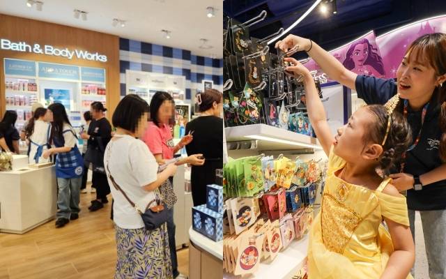 신세계백화점 '배스 앤 바디 웍스'(왼쪽)와 현대백화점 '디즈니 스토어' /사진=각사